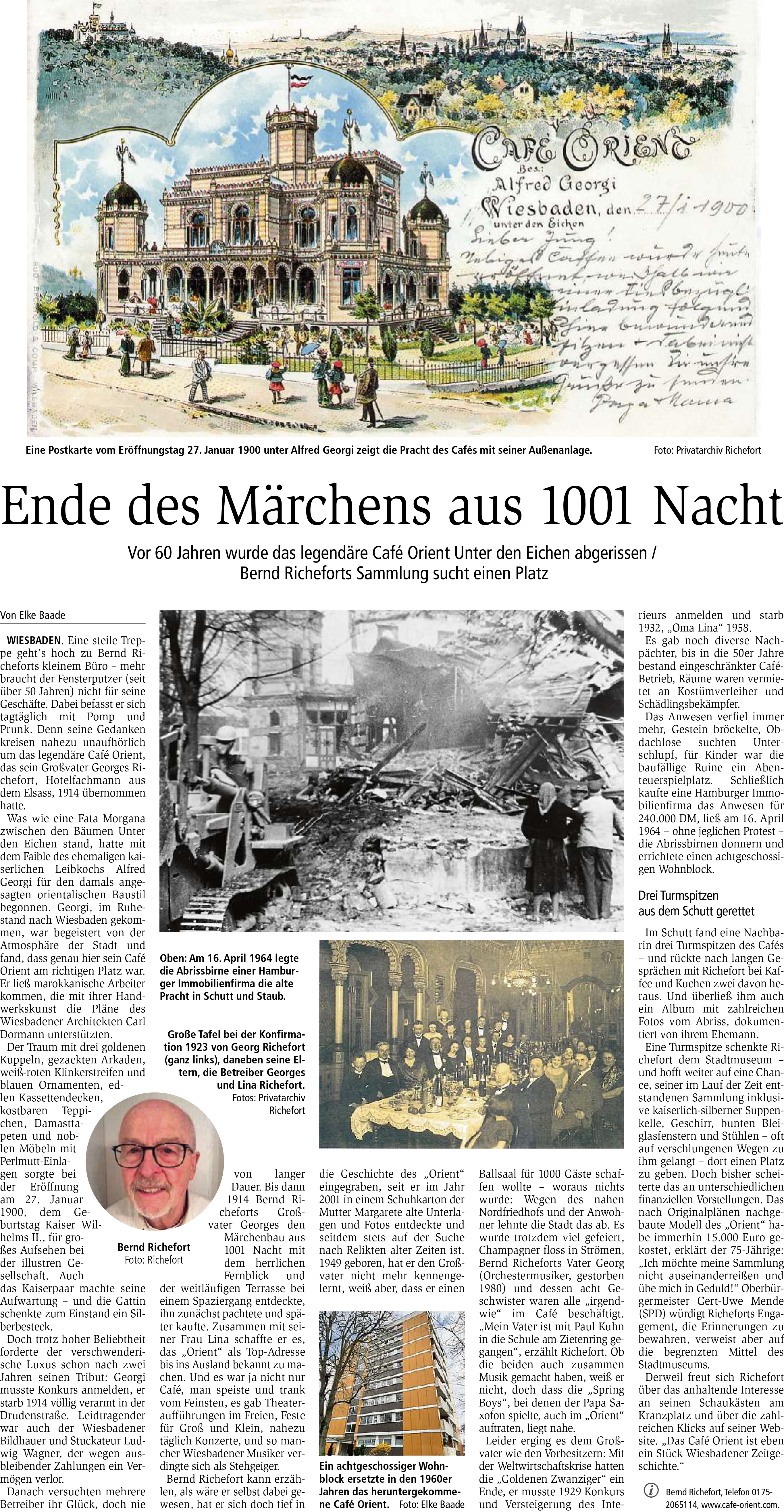 2024 04 16 wiesbadener kurier stadtausgabe ende des marchens aus 1001 nacht page 0001
